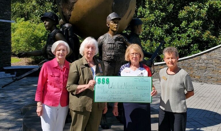 Local NSDAR Gives Generous Donation to Walk of Heroes